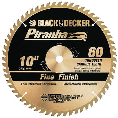BLACK+DECKER 10In 60T Miter Saw Blade, 77-770Pdq