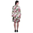 thumbnail image 4 of Moomaya Printed Womens Kimono Sleeve Robes Satin Silk Getting Ready Bridal Robe Coverup, 4 of 7