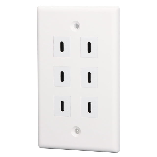 Toma de receptáculo USB de puerto,Receptáculo USB de 6 puertos Enchufe de salida USB Pared de salida USB Eficiencia óptima