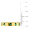 thumbnail image 2 of Everly Women's 1 1/3ct TGW Created Emerald Yellow Silver Heart Eternity Ring, 2 of 6