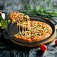 thumbnail image 2 of 14-Inch Pre-Seasoned Cast Iron Pizza and Baking Pan with Handles, Black, 2 of 6