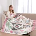 thumbnail image 3 of Bonita manta Kuromi, súper suave, regalo, acogedora y cálida manta de forro polar, mullida y ligera, para cama, sofá, sofá cama para todas las estaciones, para niños y niñas, 60 x 50 pulgadas, 3 of 8