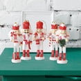 thumbnail image 3 of 5 Pieces Christmas Nutcracker Hanging Ornaments Statue Nutcracker Puppet Toy for Red, 3 of 6
