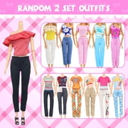 ECORELF 100 Pcs Doll Clothes and Accessories Set for 11.5 inch Doll -Complete Fashion Outfit Collection for Girls