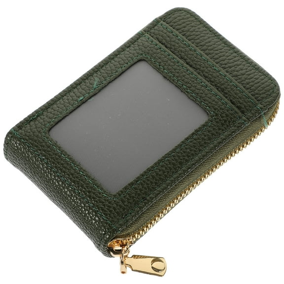 ROSENICE Green Card Organizer with Pu and Aluminum Alloy for Card Storage 1Set