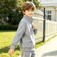 thumbnail image 6 of Enjoytime Quarter Zip Boys Sweatshirts Long Sleeve Pullover Top Kids Casual Fleece Fall Fashion Clothing 3-15Years, 6 of 7