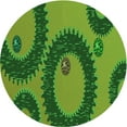 thumbnail image 1 of Ahgly Company Indoor Round Patterned Pea Green Area Rugs, 7' Round, 1 of 6