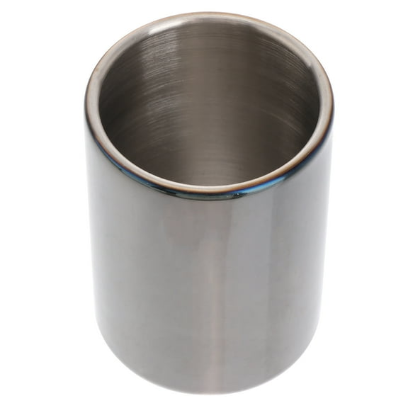 FRCOLOR Stainless Steel Toothpick Holder with Brushed Texture Great for Decoration and Organization Black