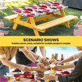 thumbnail image 6 of Romantic Love Table Cloths for 6 Foot Rectangle Tables, Valentine's Day Cartoon Stars Heart Pink Red Patio Waterproof Elastic Fitted Tablecloths, Washable Rectangular Table Cover for Camping, 6 of 8