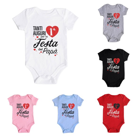TinyBloomm Mommy And Baby Matching Outfits Boys Girls Short Sleeve Letter Prints Romper Bodysuits Clothes, Size 3-6 Months