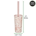 thumbnail image 4 of mDesign Steel/Plastic Toilet Bowl Brush 1.7 Gal Trash Can Combo - Pink Marble, 4 of 8