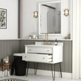 thumbnail image 5 of DHP Tribecca 36 Inch Floating Wall Mounted Bathroom Vanity with Sink, White, 5 of 22
