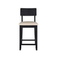 thumbnail image 3 of Linon Jordan Wood 25.5" Counter Stool in Dark Charcoal Gray, 3 of 13
