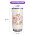 thumbnail image 5 of Happy Mother's Day Shiba Inu Love Dog Mom Heart Flower 20oz Stainless Steel Tumbler Insulated Cup with Lid Shibas Dog Lovers Gifts Idea - 12004, 5 of 5