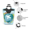Gaeub Dreaming Travel Print 50L Large Laundry Hampers with Handles