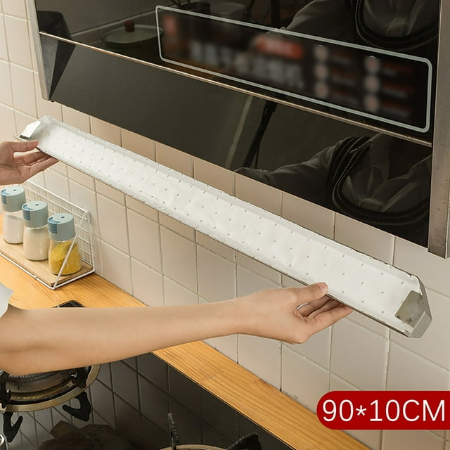 Vacemry Range Hood Oil Absorbing Filter Paper, Universal Kitchen Grease Filter Cotton, Removable Disposable Grease Filter for Home Restaurant Range Hood, Easy Cut Install Foldable Design