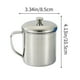 thumbnail image 3 of pstuiky Taza de acero inoxidable 304 con asa para agua comercial con tapa tetera para niños de jardín de infantes con protección contra caídas taza pequeña de agua., 3 of 6