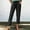 Black women's capri pants with pockets a1, variant on Cagogo Women's Straight Leg Capri Pants with Pockets Elastic Waist Casual Solid Vacation Trousers Summer Beach Cropped Lounge Travel Clothes, Light Blue XL
