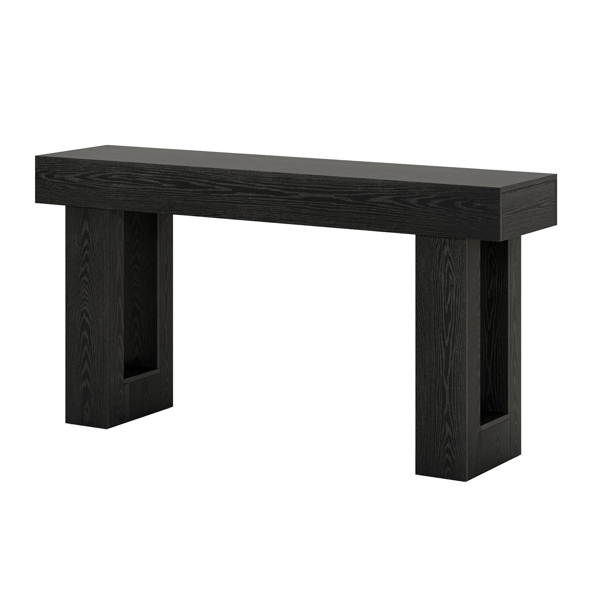 MAYEERTY 63 Inch Modern Country Wooden Console Sofa Table, Engineered Wood Rustic Entryway Hallway Table with Anti-Slip Foot Pads