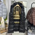 thumbnail image 3 of Chaqueta de plumón de ganso de invierno de estilo coreano de alta gama negra y dorada, chaqueta larga hasta la rodilla gruesa para hombres y mujeres, chaqueta a prueba de viento con capucha, 3 of 6