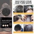thumbnail image 6 of Black Hair Soap, 50g/1.76oz Natural Organic Shampoo Bar Gently Cleanses Scalp, Nourishes Hair and Improves Dry Rough Strands, 6 of 8