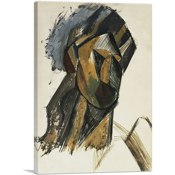 ARTCANVAS Head of a Woman 1909 Canvas Art Print by Pablo Picasso - Size: 26" x 18" (0.75" Deep)