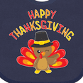 thumbnail image 4 of Inktastic Happy Thanksgiving Cute Turkey in Pilgrim Hat Boys or Girls Baby Bib, 4 of 4