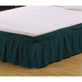 thumbnail image 3 of EIGTHTAIL Ruffled Grey King Size Bed Skirt  Dust Ruffle for King Bed with 15” Drop  Soft and Solid Microfiber  Classic Style  California King  Silver Gray Bedskirts, 3 of 6