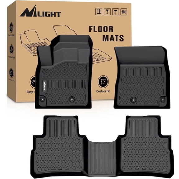 Nilight TPE Floor Mats for Nissan Rogue (Not for Rogue Sport) 2021 2022 2023 2024 2025 All Weather Custom Fit Heavy Duty Floor Liners