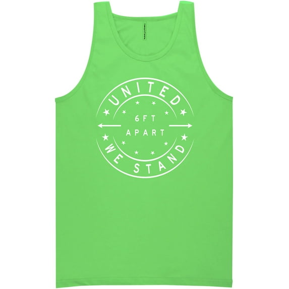 United We Stand - 6 ft Apart Neon Tank Top