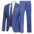 thumbnail image 1 of Mens 2 Piece Suit Blazer Slim Fit Tuxedo Jacket Coat And Pants Set Formal Party, 1 of 9
