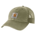 thumbnail image 2 of Carhartt Men's Canvas Mesh-Back Cap, Burnt Olive, OFA, 2 of 3