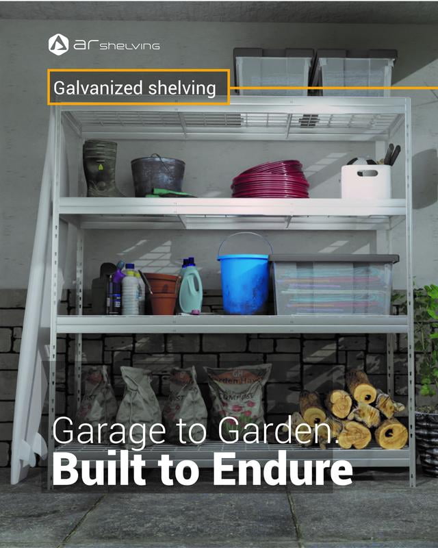 Ar Shelving 4- Tier Silver Heavy Duty Steel Garage Storage Shelving Unit with Galvanized Wire Mesh Rack (71 in. W x 71 in. H x 20 in. D) NSF Certified