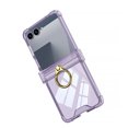 thumbnail image 2 of Allytechgroup Rugged Case for Samsung Galaxy Z Flip 6 with Metal Ring Kickstand Shockproof Soft TPU Bumper Cover Hard PC Shell Slim Lightweight Stand Anti-slip Phone Case for Galaxy Z Flip 6, Purple, 2 of 8