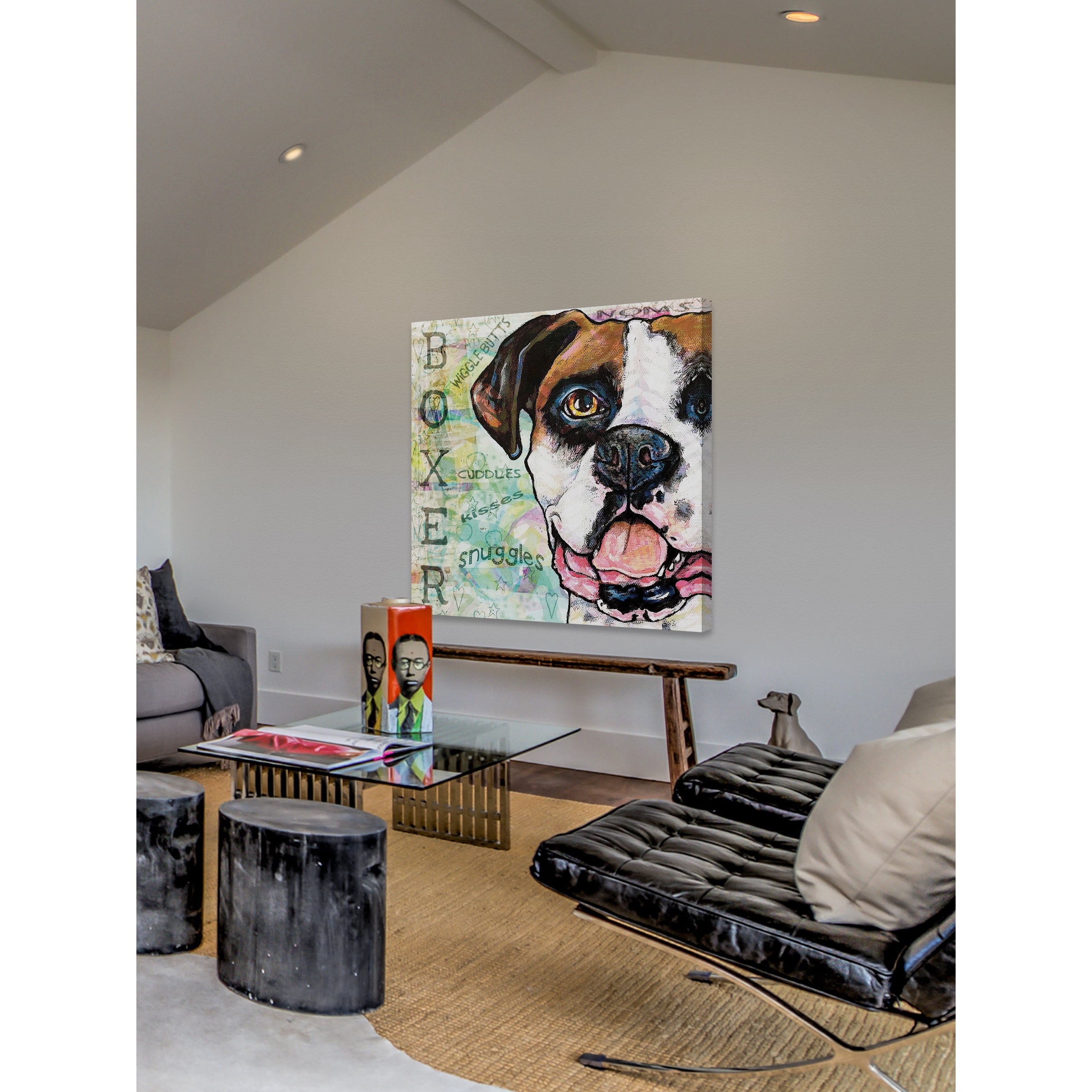 Marmont Hill - "Pop Art Boxer Mugshot" by Stephanie Gerace Painting Print on Wrapped Canvas