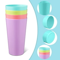 LOLIPPYY Simple Reusable Plastic Tumblers Assorted Colors Stylish Water Drinking Cups
