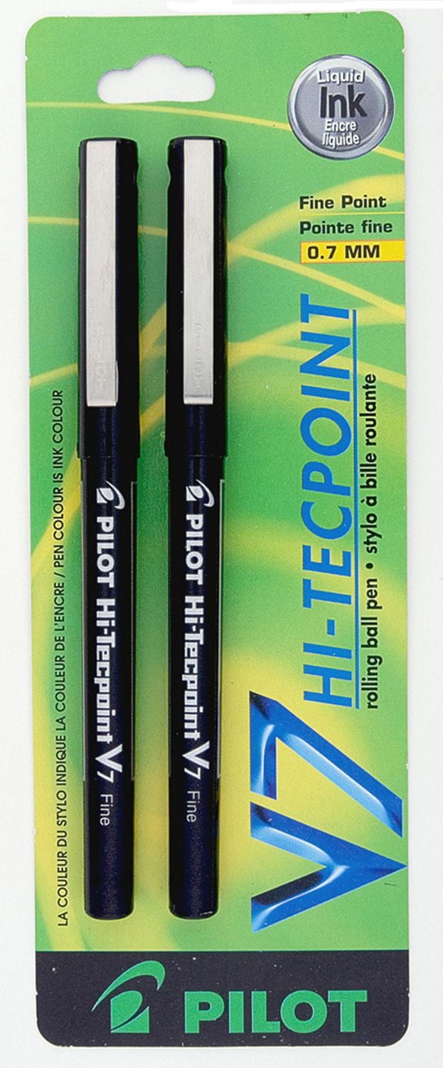 Pilot Hi-Tecpoint V7 Stylos à bille roulante - Noir