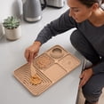 thumbnail image 6 of 5-in-1 Silicone Slow Feeder and Lick Mat for Dogs, Suction Cup Pet Feeding Tray with Water Bowl, 11.81x7.87 Inch Enrichment Mat for Meals, Bathing and Grooming(5-in-1-Black), 6 of 9