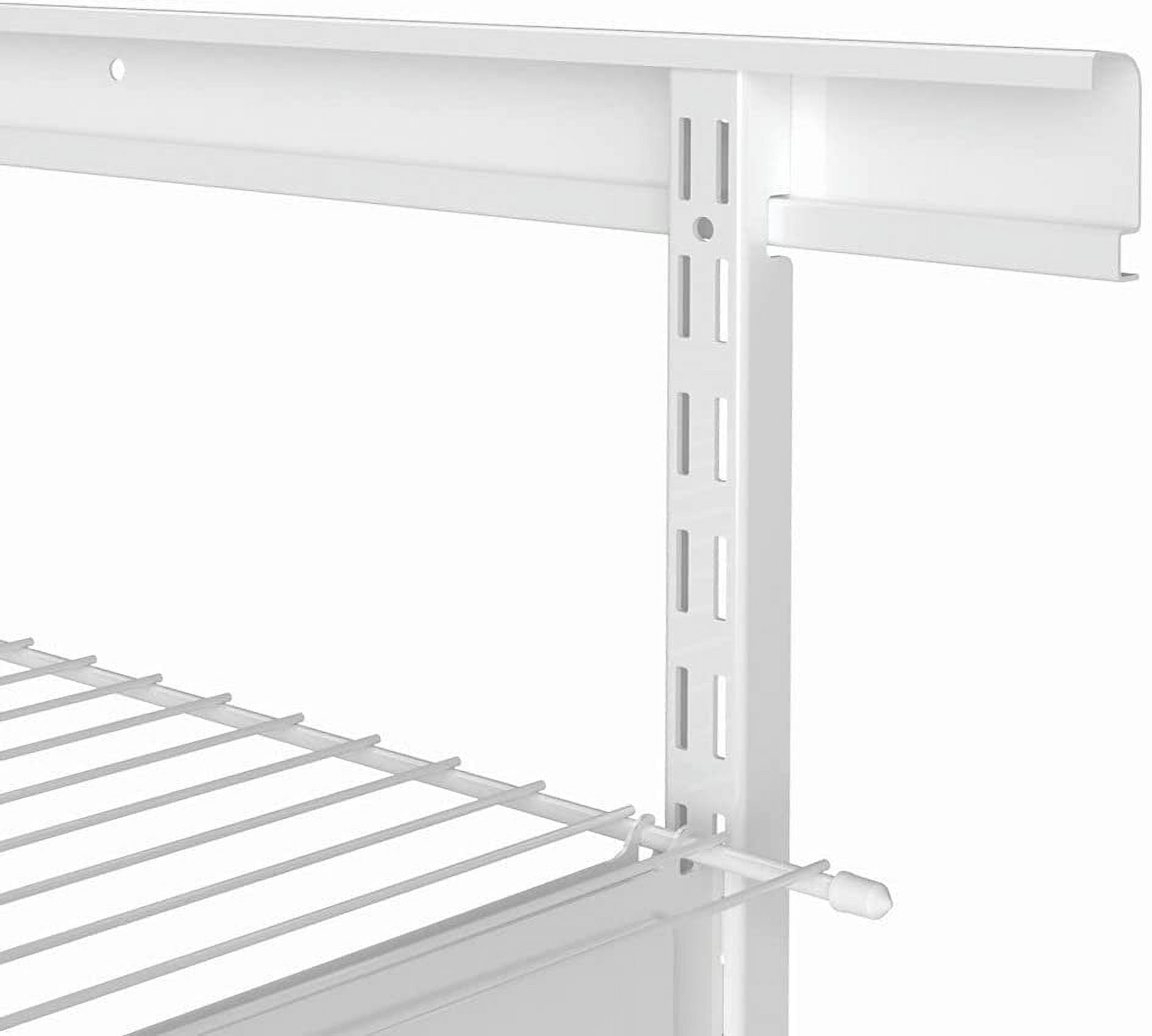Shelftrack 48 In. L White Standard Support Bracket Shelf Track