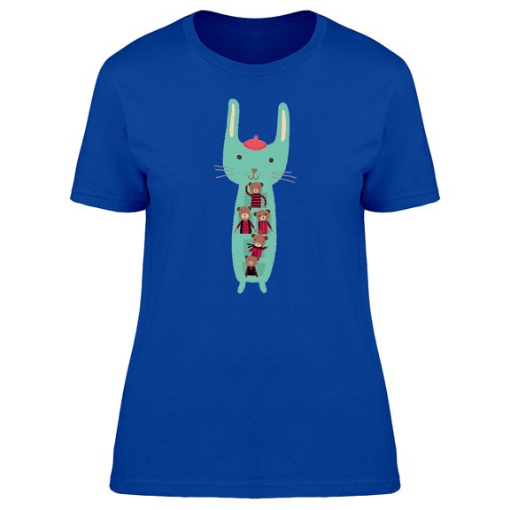Green Rabbit With Five Bears Tee Women's -Image by Shutterstock