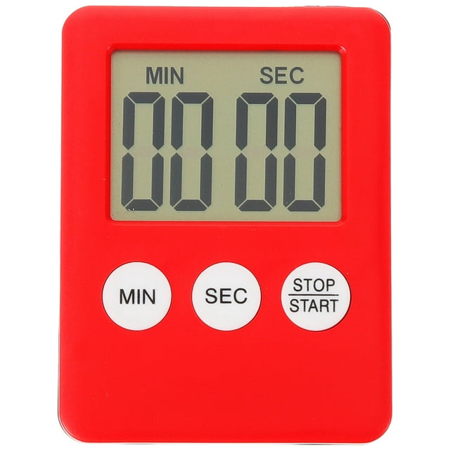 SHOWERORO Functional Red Plastic Kitchen Timer Portable and Stylish Easy to Use for Kitchen