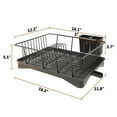thumbnail image 3 of HUFTGOLD Kitchen Counter Dish Drying Rack with Detachable Cutlery Holder, Compact Kitchen Sink Organizer for Plates, Bowls & Cups, Black, 3 of 9