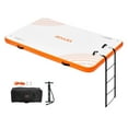 thumbnail image 1 of VEVOR Inflatable Floating Dock, 8 x 5FT Inflatable Dock Platform, Non-Slip Water Floating Dock Mat with Portable Carrying Bag & Detachable Ladder, Floating Platform Island Raft for Pool Beach Ocean, 1 of 9