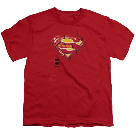 Superman - Super Mech Shield - Youth Short Sleeve Shirt - Medium