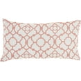 thumbnail image 2 of Nourison Lovely Lattice 12" x 21" Coral Indoor/Outdoor Throw Pillow, 2 of 6