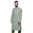 thumbnail image 4 of Atasi Kurta Imprimé pour Hommes Col Mandarin Popeline de Coton Kurta Chemise Décontractée, 4 of 7