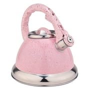 ARC USA 0034 3.2L Pink Tea Kettle Food Grade Stainless Steel with Heat Resistance Handle and Loud Whistle