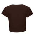 thumbnail image 3 of Womens Cropped Graphic Tees Trendy Short Sleeve Tiger Printed Tshirts Casual Slim Fit Going out Summer Tops Brick Red 0730*crop tops S, 3 of 4