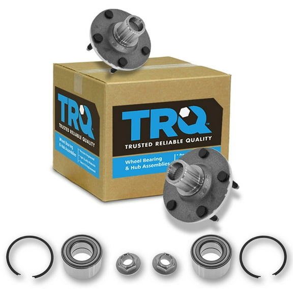 TRQ Front Wheel Hubs & Bearings Pair for 01-12 Escape Tribute BHA53163 Fits select: 2001-2012 FORD ESCAPE, 2005-2011 MERCURY MARINER