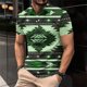 thumbnail image 2 of Camisas de Manga Larga para Hombres Impresos Girar Hacia Abajo Botones de Cuello Lateral Dividido, Casual Blusa de Manga Corta, 2 of 5